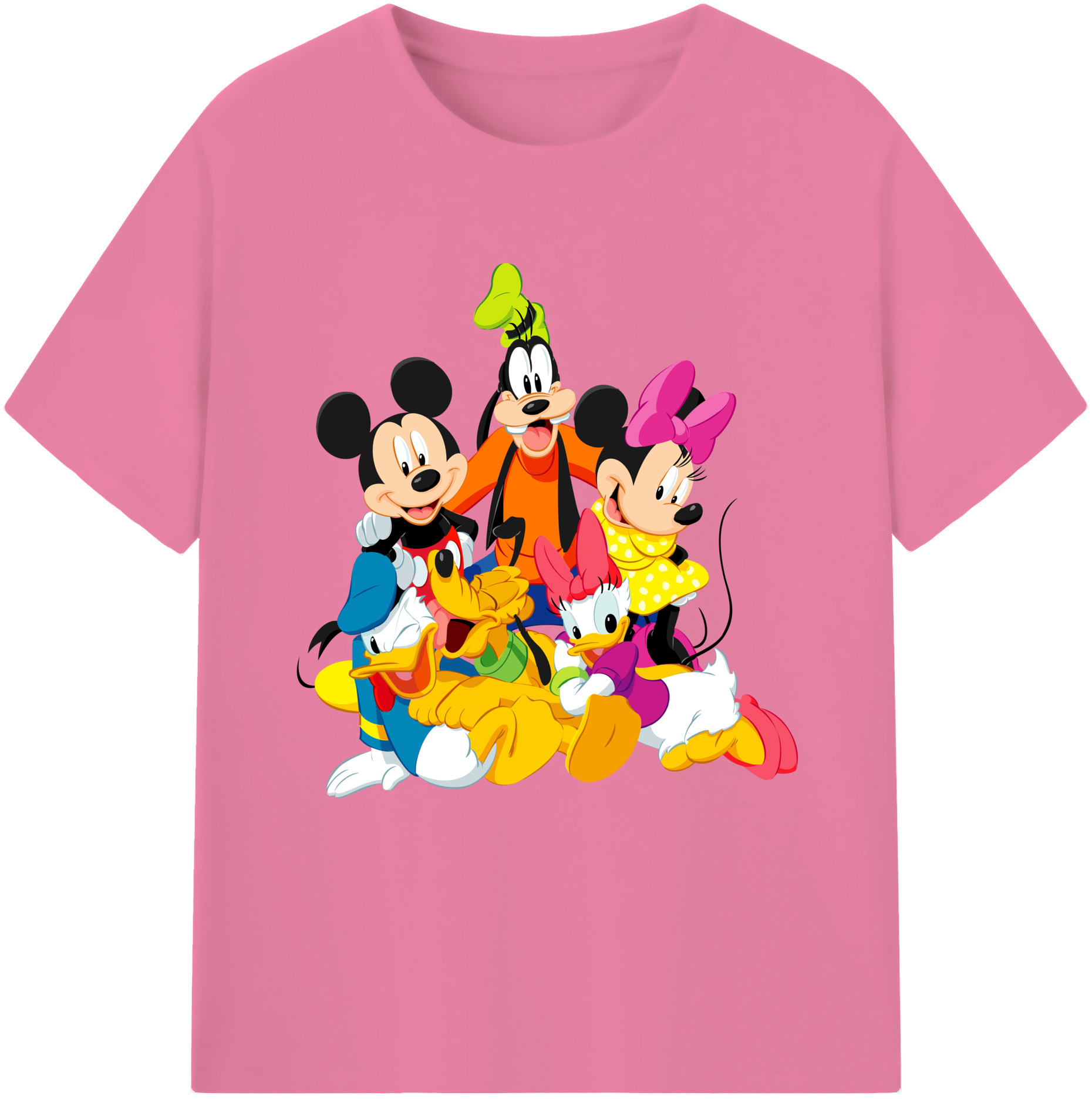 （画像用） ミッキーマウス Mickey Mouse 綿100％半袖Tシャツ（フロントプリント）